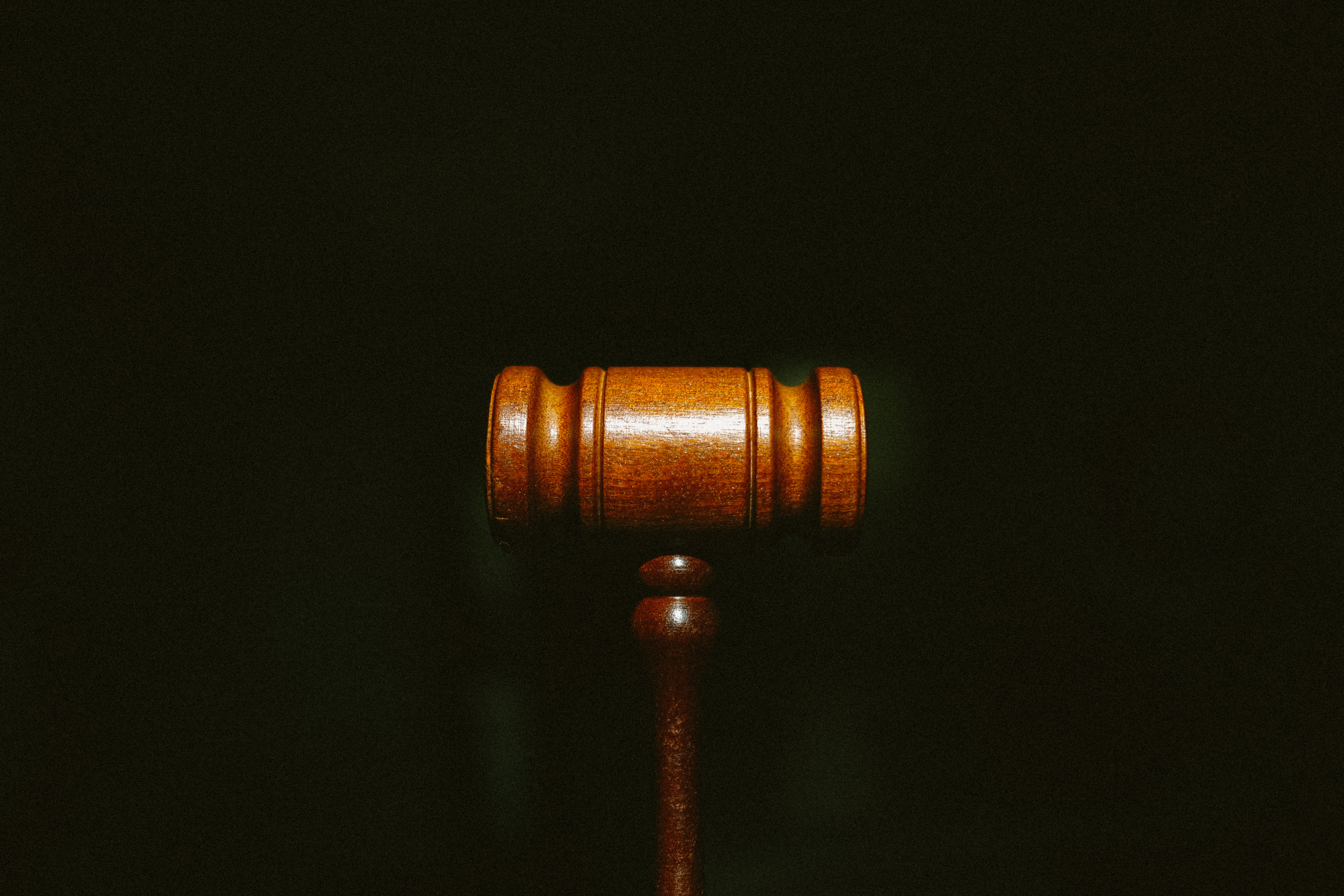 Generic law gavel on a black background