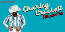 Charley Crockett in western cowboy outfit.