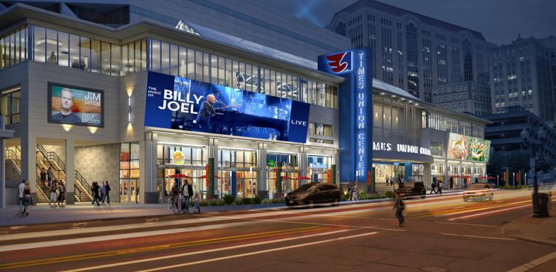 Exterior rendering of the Times Union Center