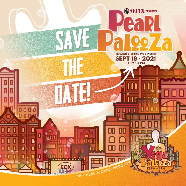 Pearl Palooza Save the Date flyer