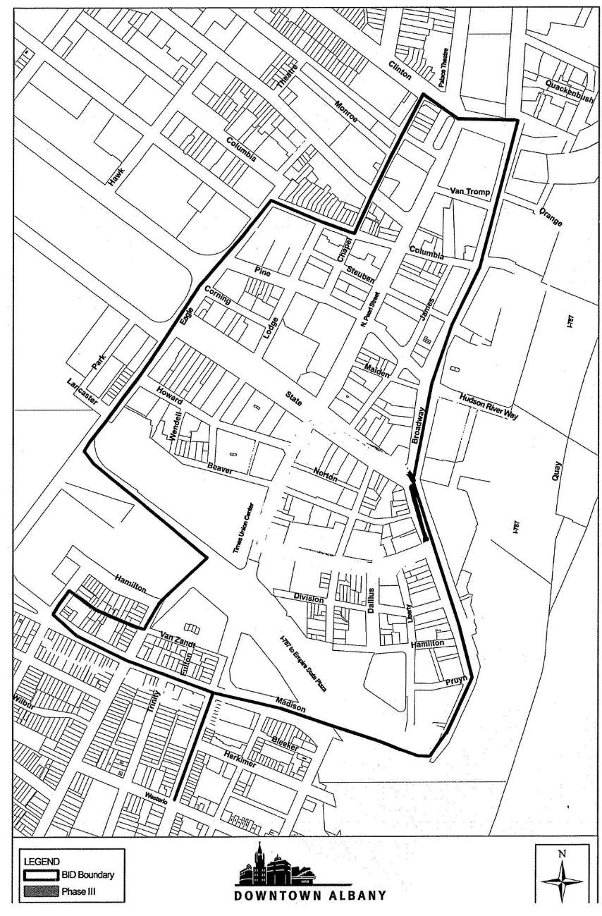 Downtown BID boundary map