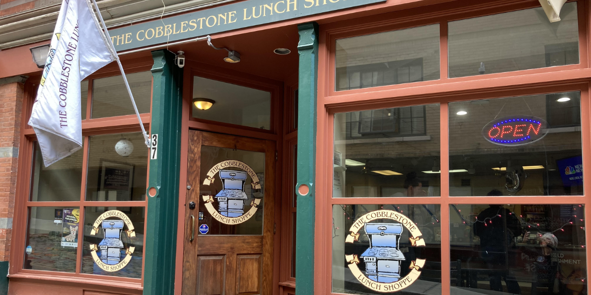 Exterior of The Cobblestone Lunch Shoppe