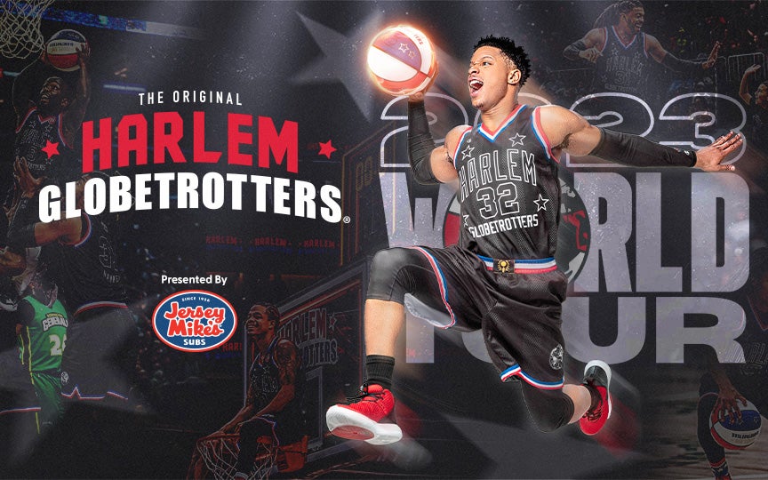 Harlem Globetrotters event flyer.