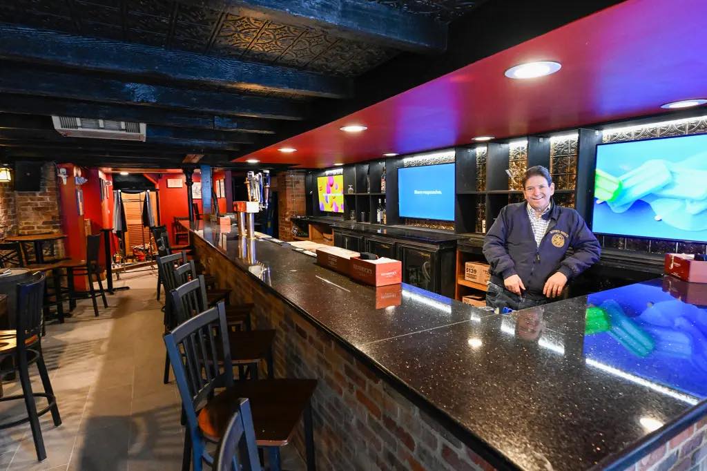 Interior of Albany War Room restaurant