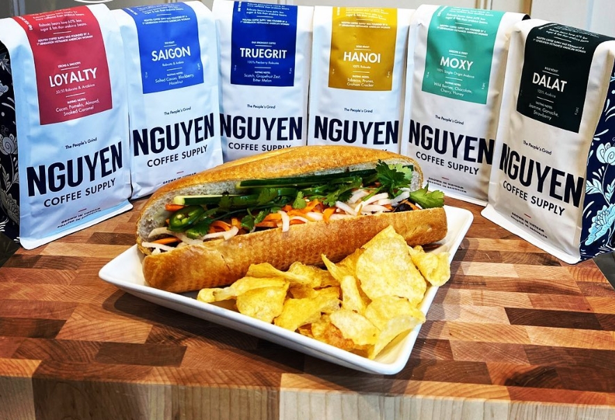 Banh Mi 47 Sandwich and ground coffee