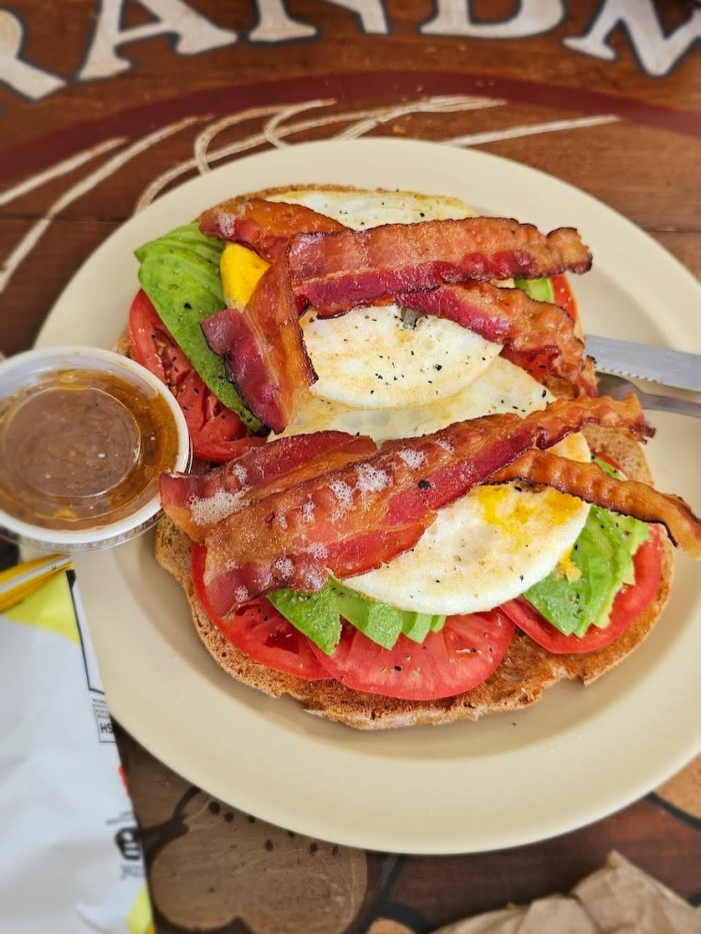 an egg sandwich at Mr. Bumbles