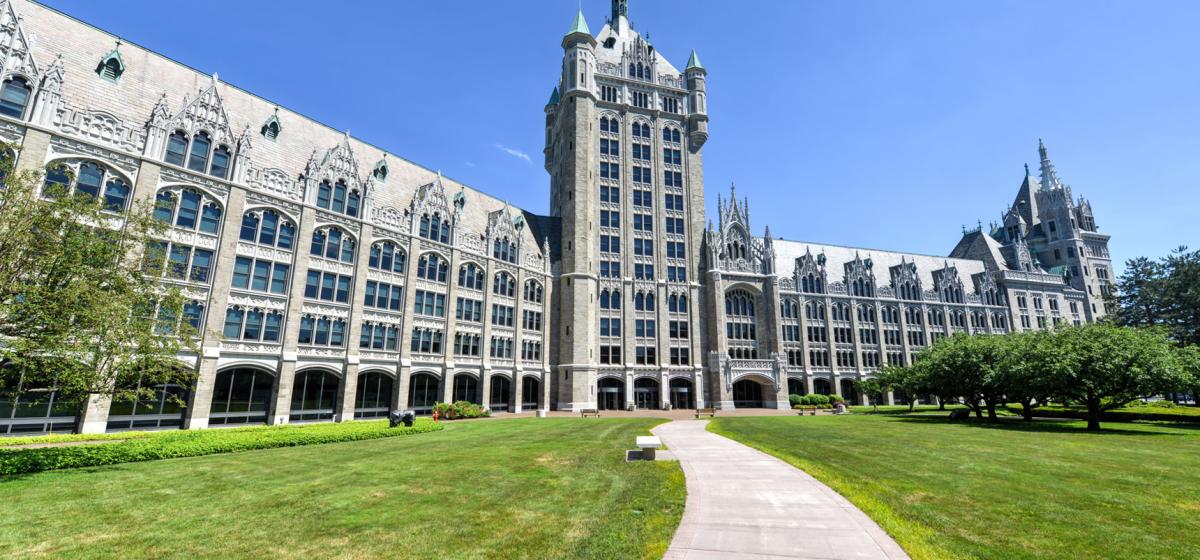 SUNY Administration building on sunny day