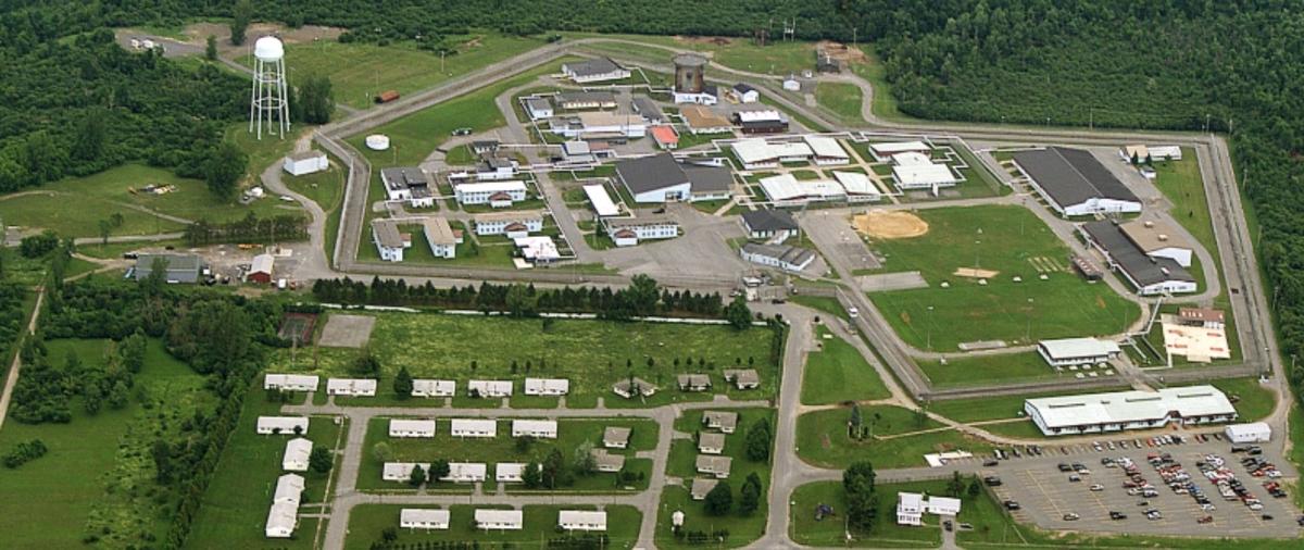 Aerial view of prison compound