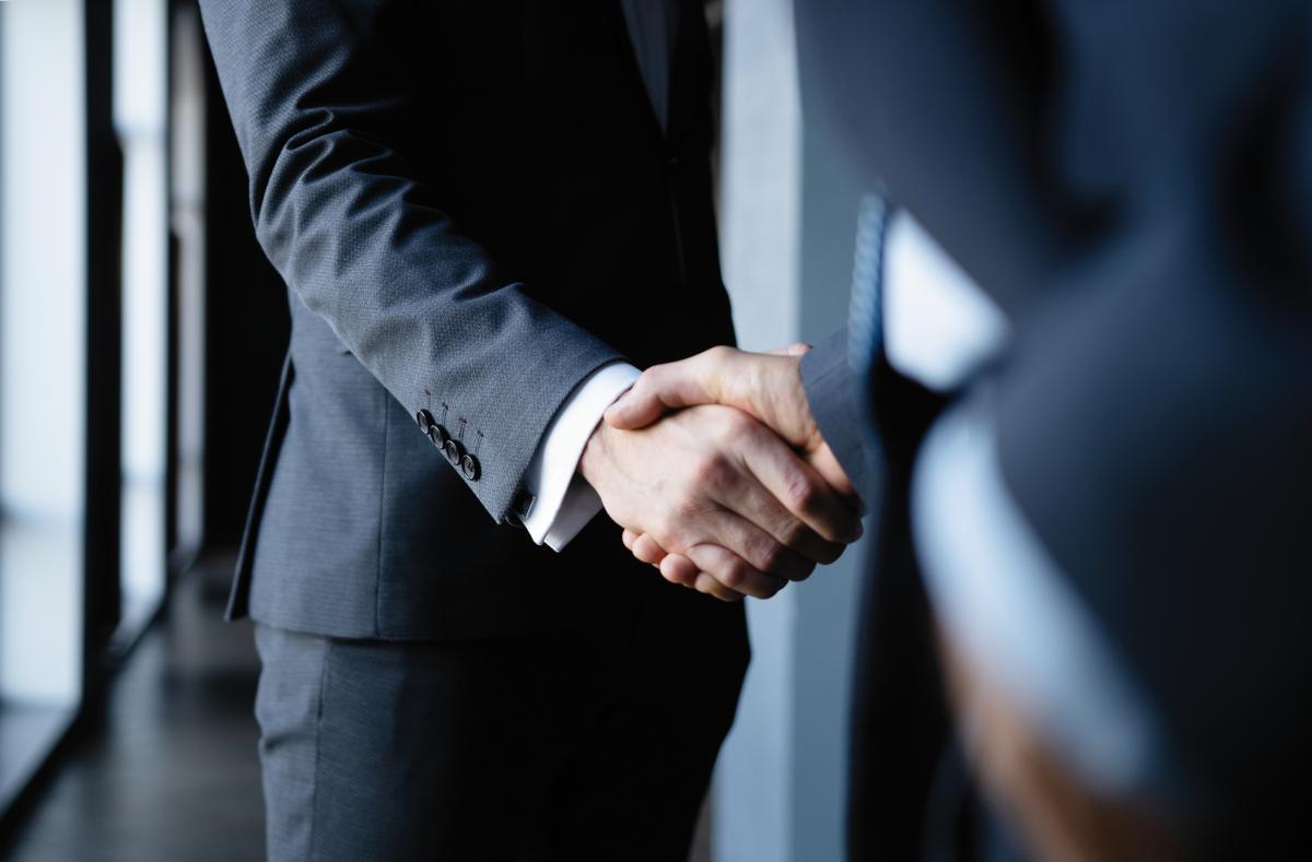 Businesspeople shaking hands