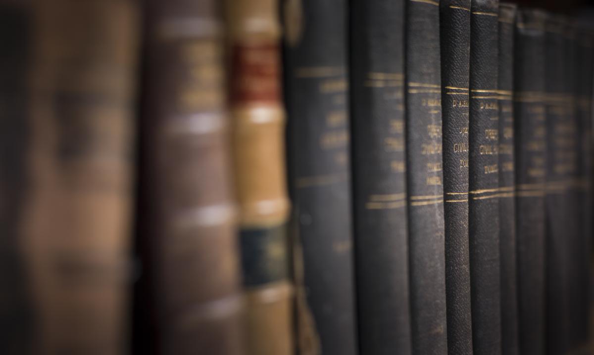 Row of law books