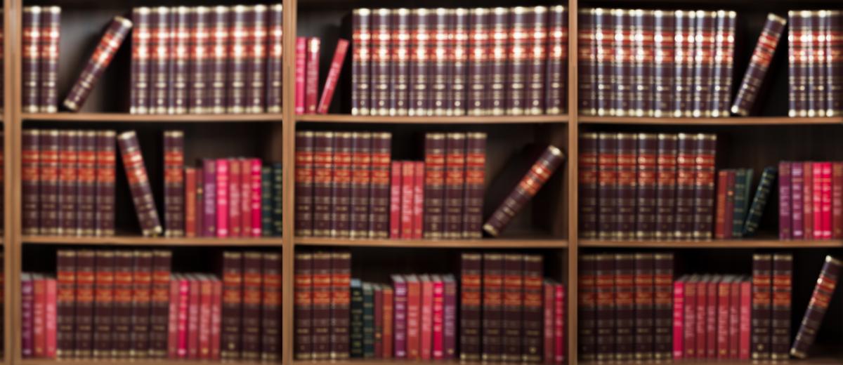 Out of focus wall-to-wall law books