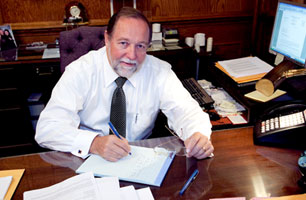 Lawyer at desk