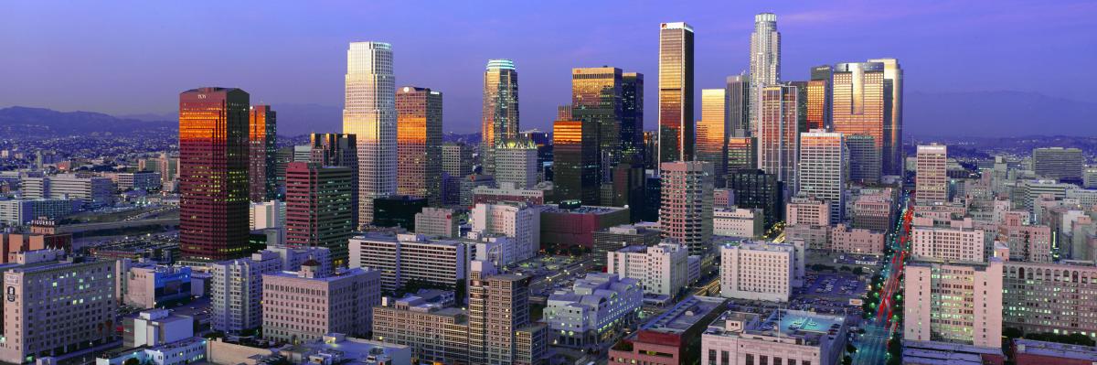 Cityscape at dusk