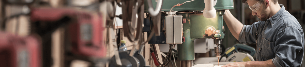 Man using machinery