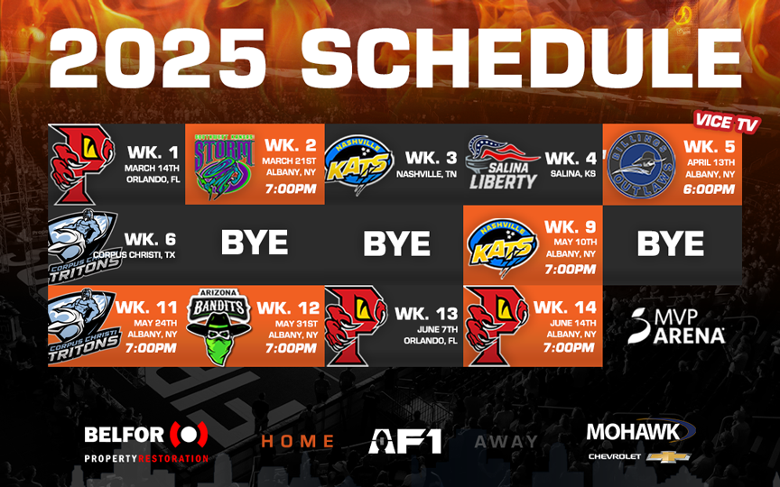 Albany Firebirds 2025 Schedule
