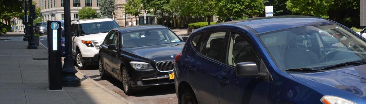 cars parked on street