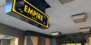 Exterior of Empire Live including overhead sign