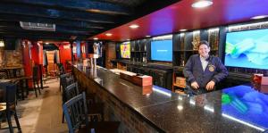 Interior of Albany War Room restaurant