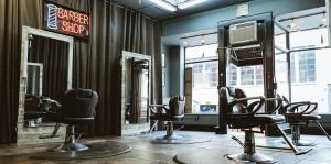 inside view of the MensRoom Barbershop 