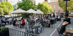 Outside of McGeary's at Happy Hour