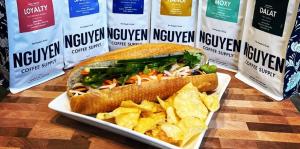 Banh Mi 47 Sandwich and ground coffee