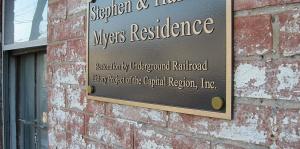 Photo outside the Stephen and Harriet Myers Residence