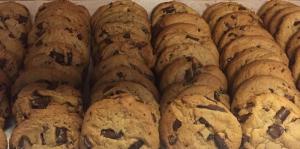 Box of chocolate chip cookies