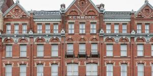 Historic Kenmore building, the name in art deco lettering across the facade