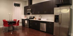 Kitchen showing stainless steel appliances