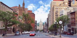 View of State Street Downtown Albany