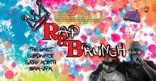Graphic with City Beer Hall logo at top, and text Rap & Brunch, The Last Sunday of Every Month 11AM-3PM