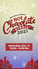 Flyer for hot chocolate stroll 