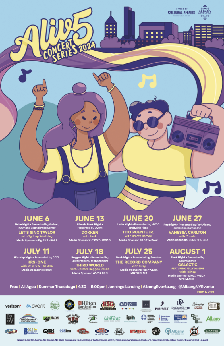 Alive at Five 2024 Concert Series Poster