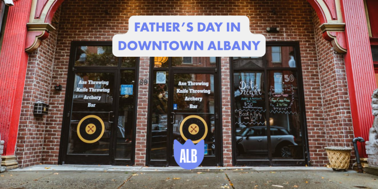 Far Shot Image with "father's day guide" text overlay