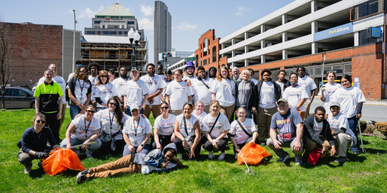 People at Liberty Park on Earth Day