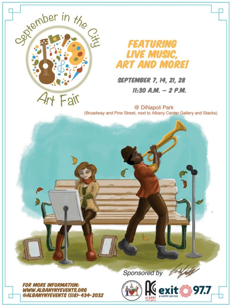 September in the City art poster